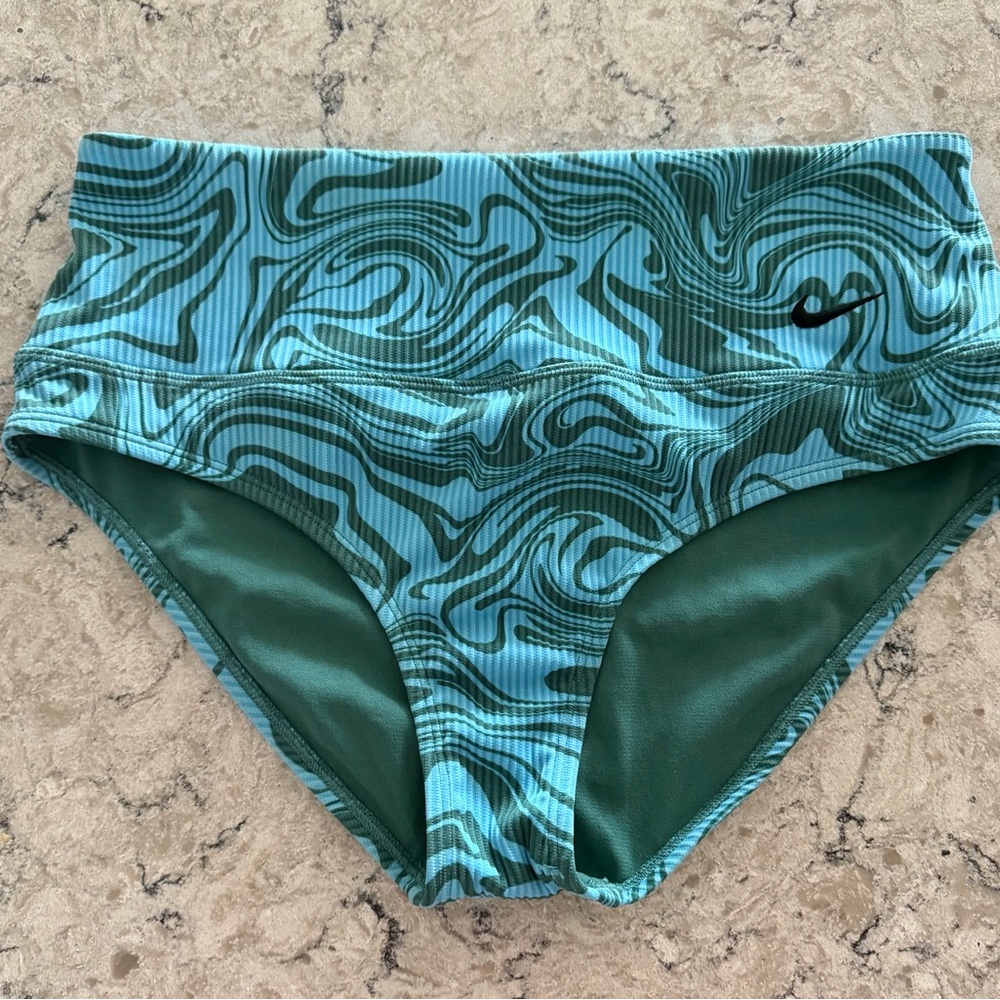 Women's Nike Swirl High Waist Swim Bottom Size L